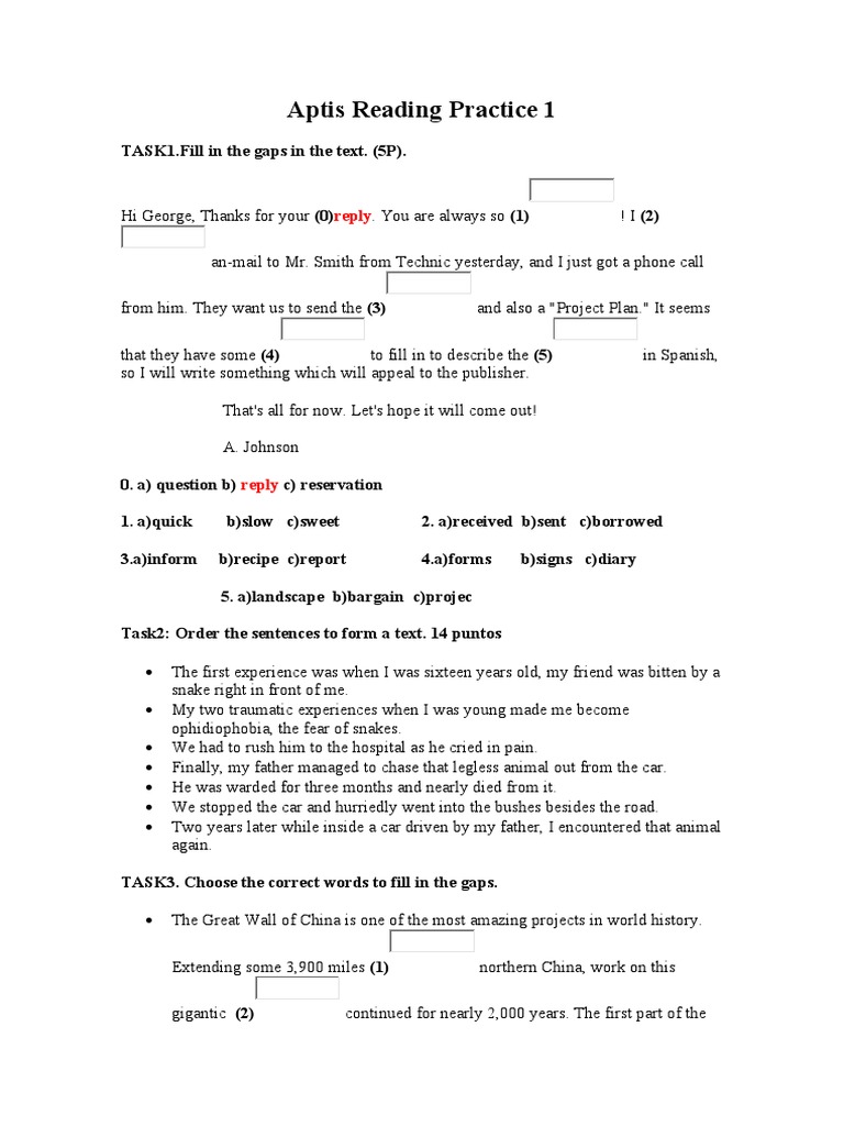 Aptis Reading and Writing Practice Test | PDF | Tornadoes | Storms