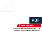 iVMS-5200 Mobile Surveillance V1.1.4 Hikvision Products Compatibility List