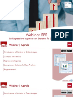 Webinar SPS: La Regressione Logistica Con Statistics For Data Analysis