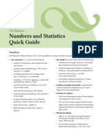 Numbers and Statistics Quick Guide: 7th Edition
