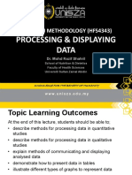 Processing & Displaying Data: Research Methodology (Hfs4343)