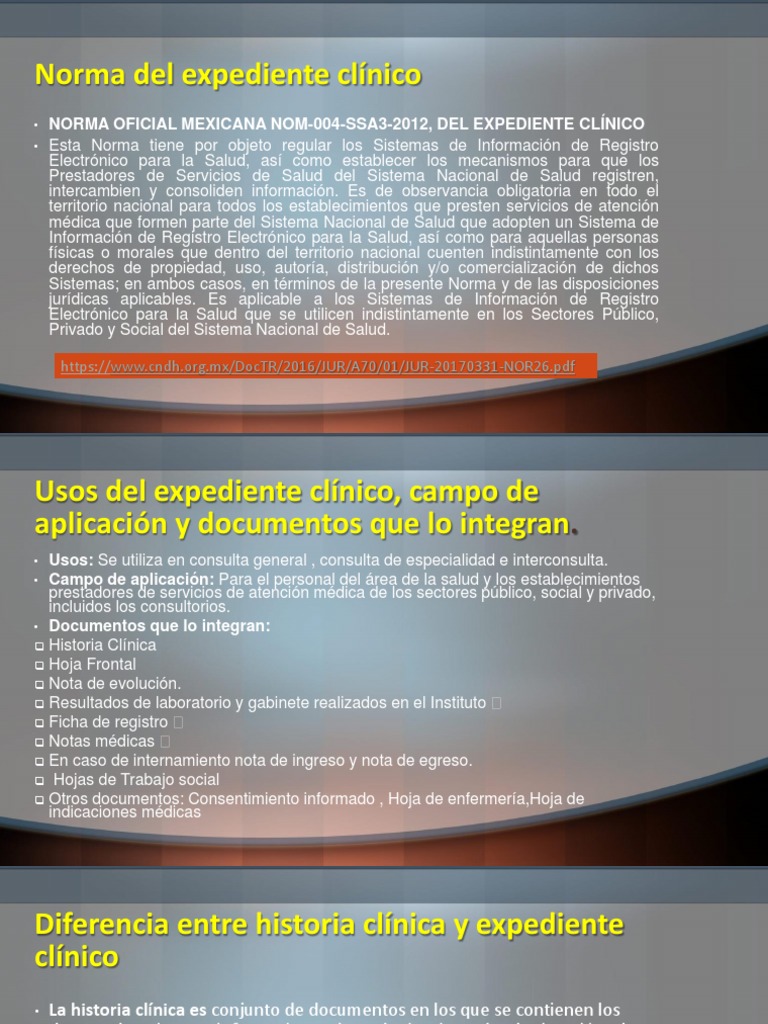 Norma Del Expediente Clínico | PDF | Historial médico | Clínica