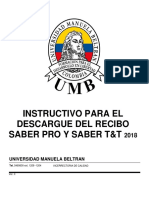 Instructivo para descarga del recibo de pago-SABER PRO 2018