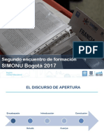 Segundo encuentro SIMONU Bogotá 2017