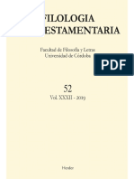 Filología Neotestamentaria 52 Vol. XXXII, 2019