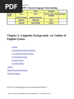 Chapter 2: Linguistic Background: An Outline of English Syntax