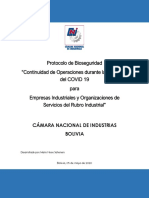 315 Protocolo de Bioseguridad Empresas Industriales y Organizaciones de Servicios Del Rubro Industrial 2
