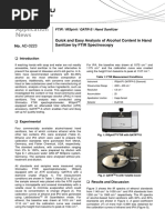 Quick and Easy Analysis of Alcohol Content in Hand Sanitizer by FTIR Spectroscopy. Application Note (Shimadzu)