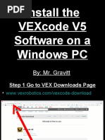 Install The Vexcode V5 Software On A Windows PC: By: Mr. Gravitt