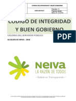 CÓDIGO DE INTEGRIDAD Y BUEN GOBIERNO Alcaldia de Neiva