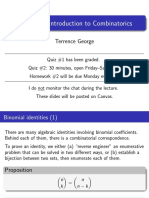 Math 465: Introduction To Combinatorics: Terrence George