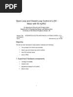 Open-Loop and Closed-Loop Control of A DC Motor With Ni Myrio