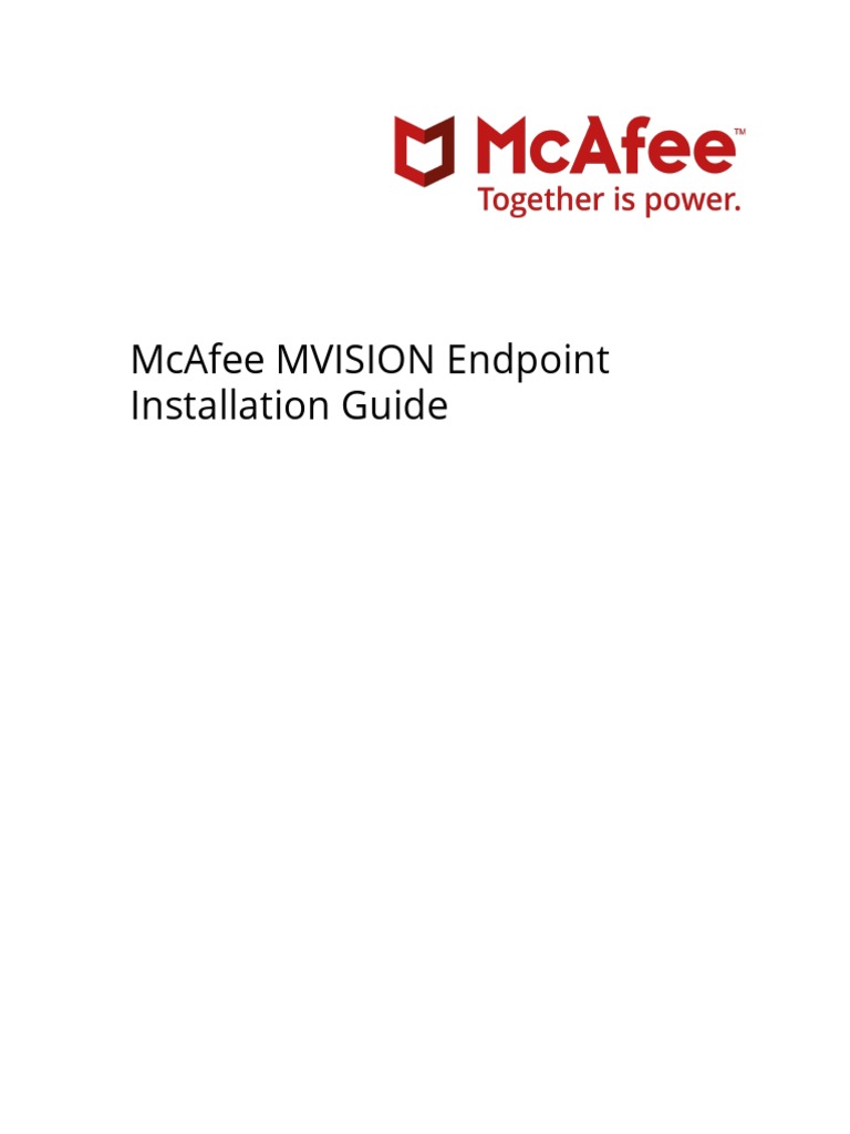 Mcafee Mvision Endpoint Installation Guide PDF Antivirus Software