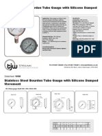 Stainless Steel Bourdon Tube Gauge With Silicone Damped Movement