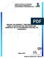 Manual de Normas y Procedimientos de Dotación de Vestuario