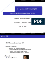 Financial Time Series Analysis Using R Interactive Brokers Webinar Series