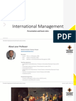 International Management: Presentation and Basic Rules