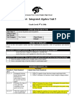 Subject: Integrated Algebra Unit 5