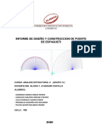 Informe de Diseño y Construccion de Puente de Espagueti (Grupo Los Intelectuales)