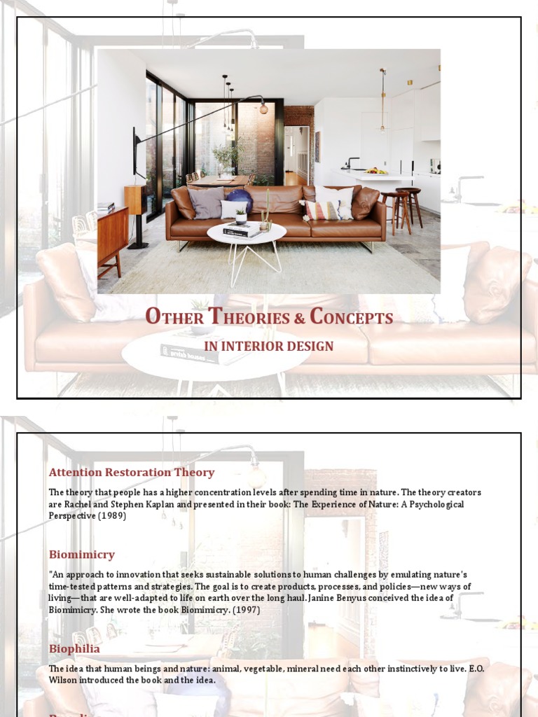 OTHER THEORIES of Interior Design | PDF | Psychology | Psychological ...