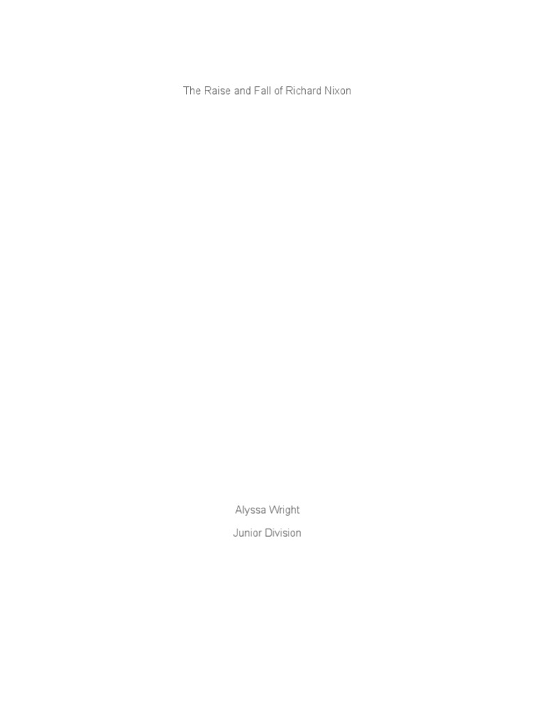Process Paper | PDF | Richard Nixon