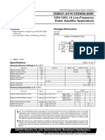 2SB631,631K/2SD600,600K: 100V/120V, 1A Low-Frequency Power Amplifier Applications