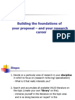 Building The Foundations of Your Proposal - and Your Research Career