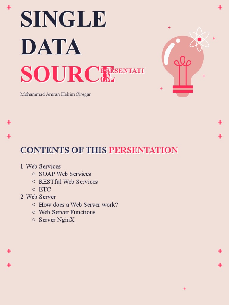 Single Data Source | PDF | Web Service | World Wide Web