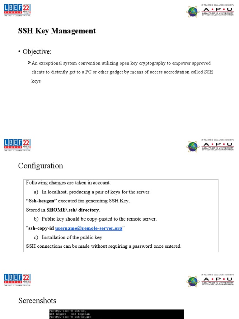 SSH Key Management: - Objective | PDF | Port (Computer Networking ...