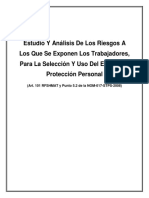 Estudio Y Análisis de Los Riesgos A Los Que Se Exponen Los Trabajadores, para La Selección Y Uso Del Equipo de Protección Personal