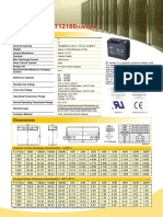 RT12180(12V18Ah) Specification Sheet