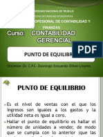 Semana 9 Clase 01. - Punto de Equilibrio