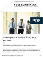 Cómo Aplicar El Análisis FODA en La Empresa - DIARIO DEL EXPORTADOR