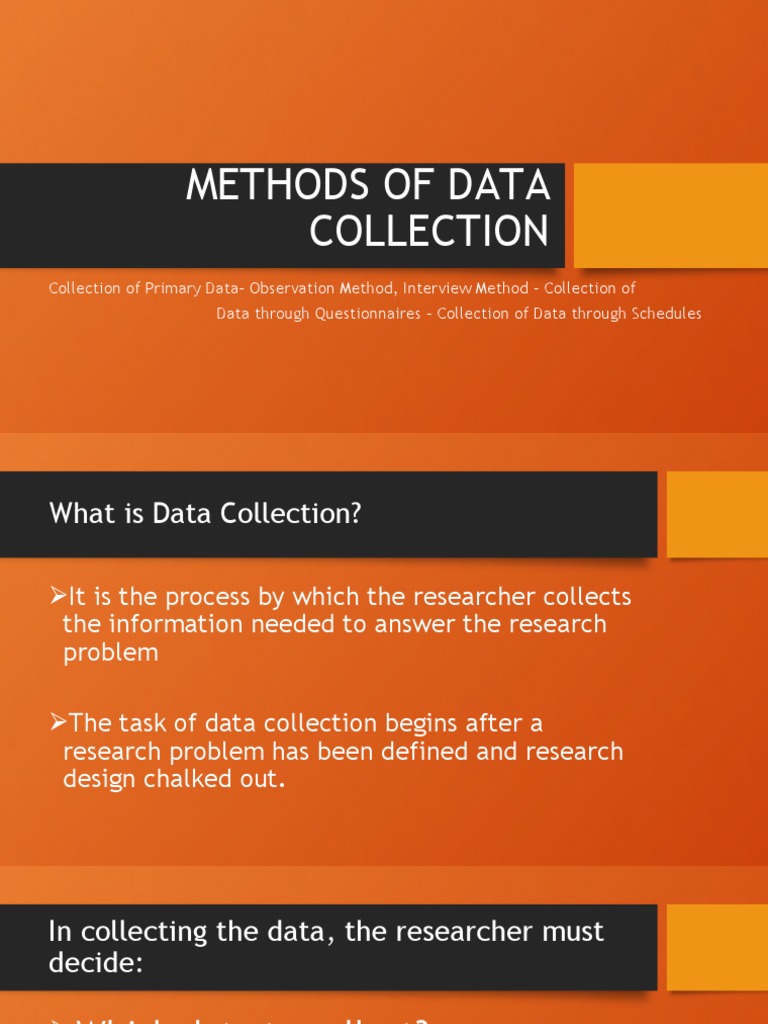 Primary Data Collection Methods Explained | PDF | Survey Methodology ...