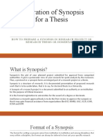 Preparation of Synopsis