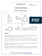 Similarity and Ratios: Each Pair of Figures Is Similar. Find The Missing Side