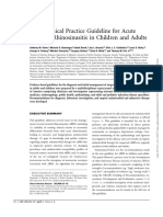 IDSA Clinical Practice Guideline For Acute Bacterial Rhinosinusitis in Children and Adults