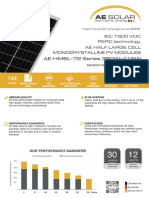 IEC 1500VDC AE HM6L-72 Series 390W-415W PERC Half Cell Solar Panel