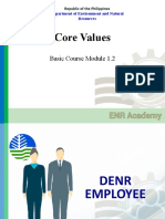 Core Values: Basic Course Module 1.2