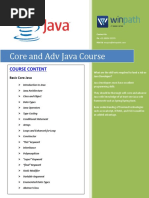 Java Course Content Updated - WinPath IT