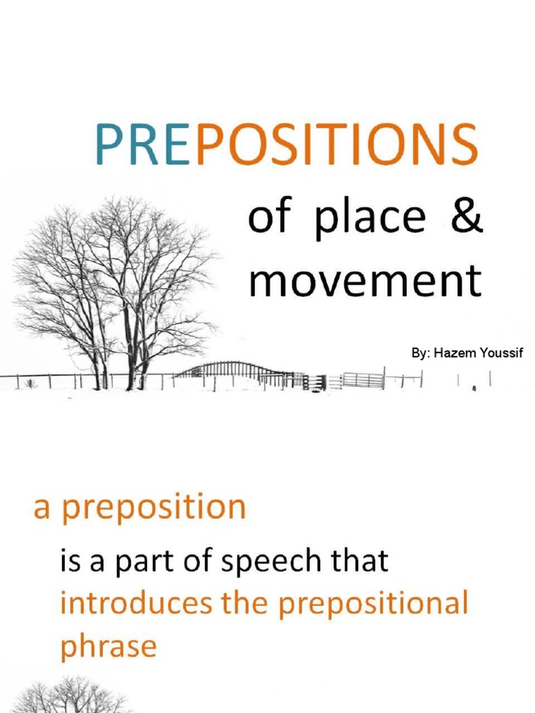 Prepositions of Place and Movement | PDF