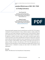 Analysis Implementation Effectiveness of ISO / IEC 17025 On Testing Laboratory