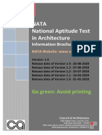 Nata National Aptitude Test in Architecture: Go Green: Avoid Printing