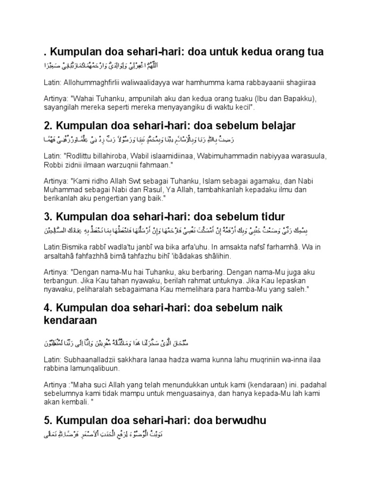 Doa Sehari-Hari | PDF