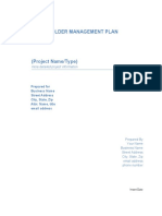 Stakeholder Management Plan Template