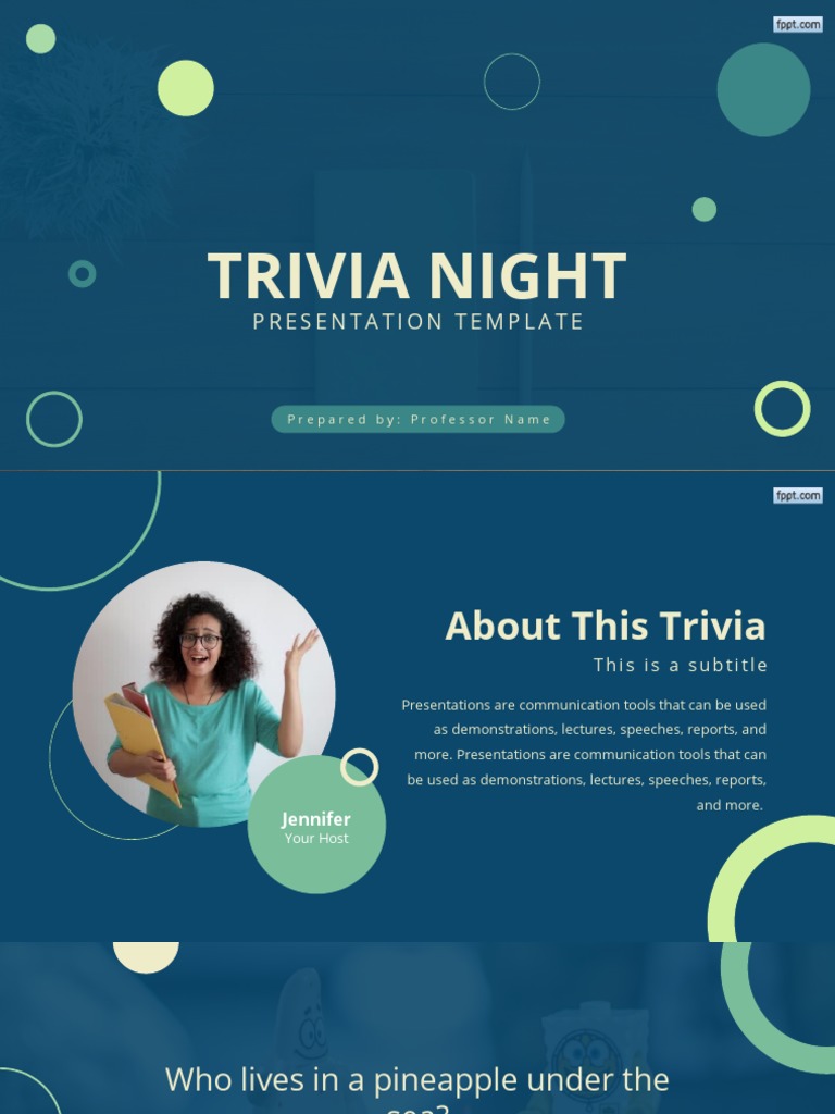 Trivia Night Presentation Template | PDF