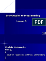 C++ Introduction to Programming Variables