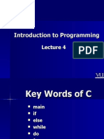 Introduction To Programming - CS201 Power Point Slides Lecture 04