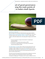 In Pursuit of Good Governance - Analysing The Main Points of Conflict in India's Draft Sports Code