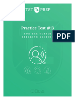 03.13, TST Prep Test 13, The Speaking Section
